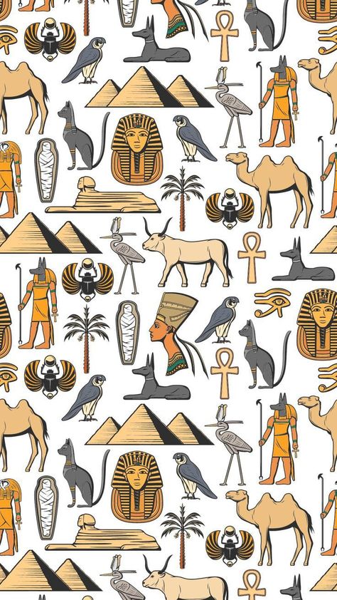 Herogliphic Egypt, Ancient Egypt Wallpaper, Hieroglyphics Art, Egyptian Wallpaper, Egyptian Design Pattern, Egypt Pattern, Egypt Wallpaper, Egyptian Poster, Egyptian Artwork