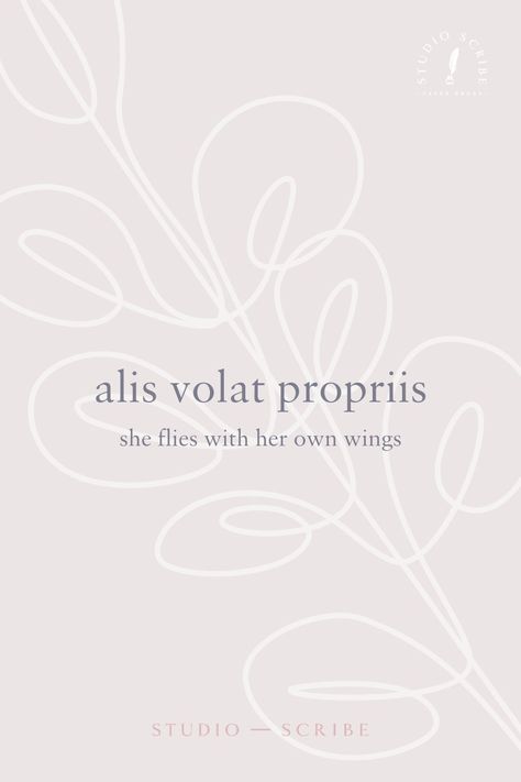 She Flies With Her Own Wings, Alias Volat Propriis Tattoo, She Flies With Her Own Wings Tattoo, Beautiful Latin Phrases, Cozy Movie Room, Flying Quotes, Tattoo Therapy, Remember To Live, Latin Tattoo