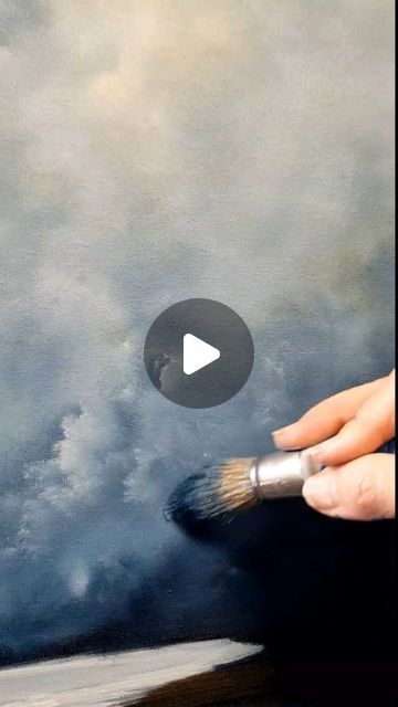 Sky With Clouds, How To Paint Clouds Acrylic, Acrylic Paint Clouds, Cloud Paintings, Clouds Painting, Acrylic Painting Sky Cloud, Acrilic Paintings Clouds, Abstract Painting Techniques Tutorials, Painting Tutorial Abstract