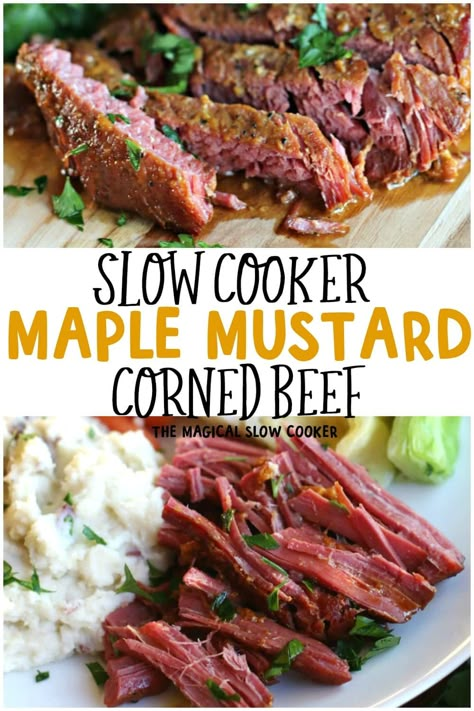 Corn Beef Crock Pot Recipes, Easy Corned Beef Crock Pot, Corn Meat Recipes, Sweet Corned Beef Recipes, Cornedbeef And Cabbage Crockpot, Corn Beef Crock Pot Slow Cooker, Slow Cooker Silverside Recipe, Irish Slow Cooker Recipes, Slow Cooked Corn Beef