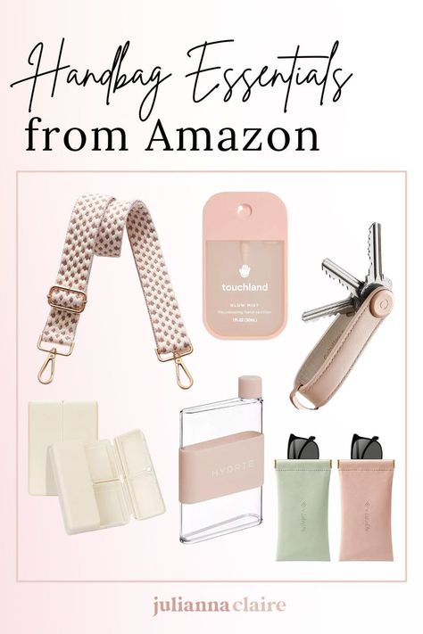 Are you looking for the best handbag essentials for women?  Or the best handbag essentials for travel?  Click here to shop these Amazon fashion finds and Amazon must have's. Amazon Handbag Essentials, Classic Handheld Bag For Errands, Amazon Purse Must Haves, Cheap Everyday Packable Travel Accessories, Best Amazon Purses 2022, Purse Essentials List, Amazon Travel Bottles, Essentials List, Purse Essentials