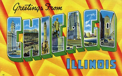 Greetings from Chicago, Illinois - Large Letter Postcard by Shook Photos, via Flickr Chicago Illinois Downtown, Greetings From Chicago, Chicago Postcard, Visit Chicago, Big Letters, The Windy City, Large Letters, Post Card, Chicago Illinois