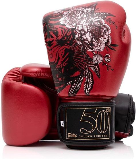 Amazon.com : Fairtex Golden Jubilee Premium Muay Thai Boxing Glove - Limited Edition : Sports & Outdoors Muay Thai Gloves, Mma Gear, 50 Years Anniversary, Thai Boxing, Golden Jubilee, Boxing Glove, Gloves Design, Boxing Equipment, Sports Gloves