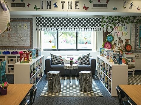 Classroom Decoration Ideas, Butterflies Classroom, Ikea Couch Covers, Ikea Couch, Classroom Makeover, Classroom Layout, Flexible Seating, New Classroom, Classroom Design