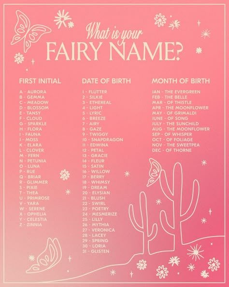 CALLING ALL FAIRIES 🧚🏼‍♂️💞✨ Drop your fairy name in the comments… we’ll be picking one of you to try our magical new launch, on us! #daehair | Instagram Your Fairy Name, Fairy Name, Fairy 1st Birthday, Name Maker, Fairy Names, Fantasy Names, Meeting Someone New, Baby Fairy, Someone New