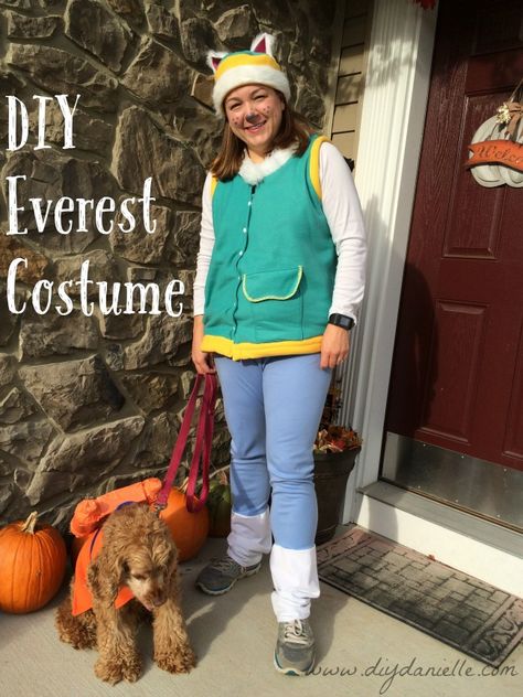 DIY Everest Costume from Paw Patrol Everest Paw Patrol Costume, Paw Patrol Kostüm, Skye Paw Patrol Costume, Paw Patrol Halloween Costume, Diy Paw Patrol, Adult Costumes Diy, Paw Patrol Halloween, Sew Halloween Costume, Paw Patrol Costume