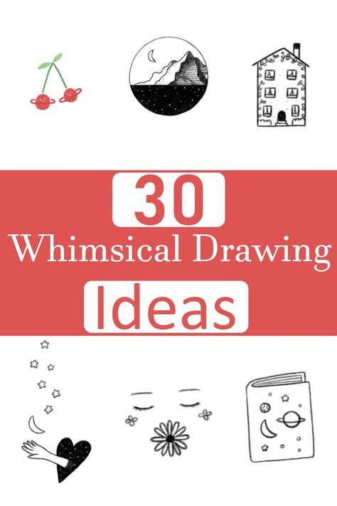 30 Whimsical Drawing Ideas To Draw Almost Everything Whimsical Drawing Ideas, Whimsical Drawings, Your Drawing, Unique Drawings, Sketch Ideas, Guided Drawing, Cool Drawings, Animals For Kids, Drawing Tutorial