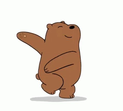 Bear Webarebears GIF - Bear Webarebears Happydance - Discover & Share GIFs Brown Bear, Animated Gif, Gif