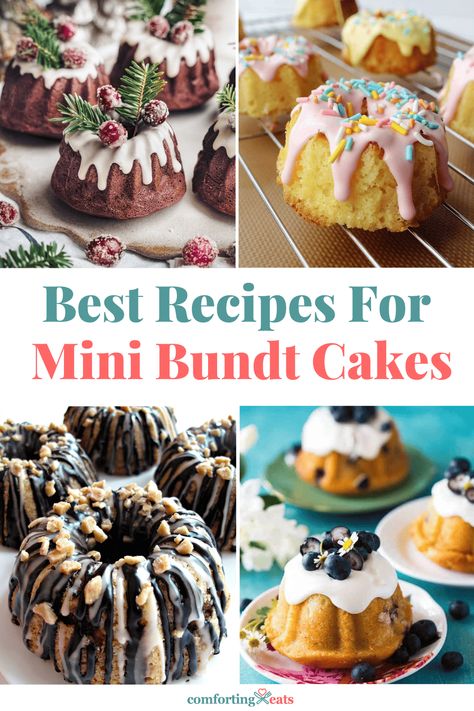 Mini Bundt Cake Recipes, Mini Lemon Bundt Cakes, Easter Bundt Cake, Poppy Seed Bundt Cake, Mini Bundt Cakes Recipes, Bundt Pan Recipes, Bundt Cake Recipes, Bakery Style Cake, Mini Cake Pans