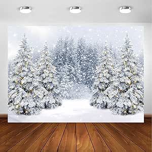 Avezano Winter Scene Backdrop Wonderland Snowflake Photography Background Bokeh Glitter White Snow Forest Christmas Party Holiday Photo Backdrop Photoshoot Studio Props (7x5ft) Winter Wonderland Photo Backdrop, Studio Props, Winter Scene, Forest, Glitter, Electronics, Photography, Christmas, White