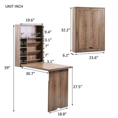 Convertible Desk, Fold Out Desk, Foldable Desk, Cushion Storage, Wall Mounted Table, Folding Desk, Floating Desk, Diy Halloween Decor, Foldable Table