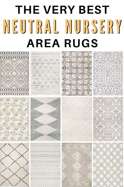 Get neutral nursery rug ideas with these twelve gorgeous gender neutral nursery rugs! They are all affordable rugs that are top-rated and available for purchase now. Some are washable rugs, some are soft rugs, and they are all perfect for setting up your nursery. #nursery #nurseryrug #neutralrug #babyroom Nursery Rug Ideas, Neutral Nursery Rug, Nursery Rugs Neutral, White Rug Nursery, Nursery Rugs Boy, Nursery Rugs Girl, Nursery Set Up, Affordable Nursery, Rugs Nursery