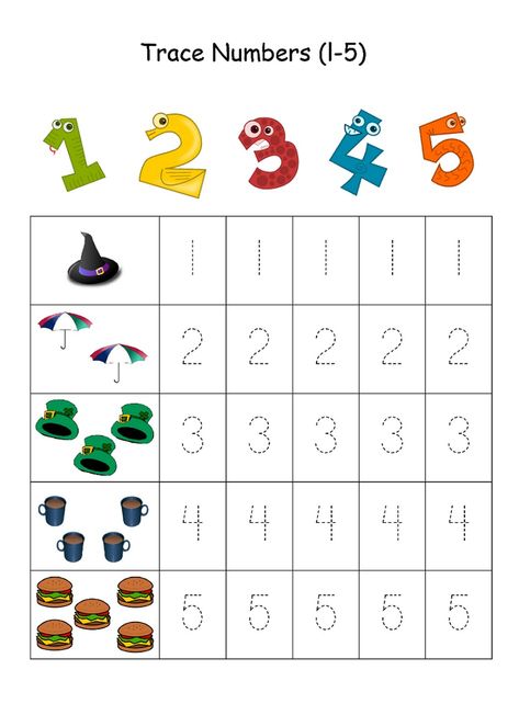 numbers 1-5 traceable for kids Al Quds, Number Worksheets Kindergarten, Preschool Number Worksheets, Free Printable Numbers, Preschool Tracing, Preschool Math Worksheets, Tracing Worksheets Preschool, Free Preschool Worksheets, Numbers Kindergarten