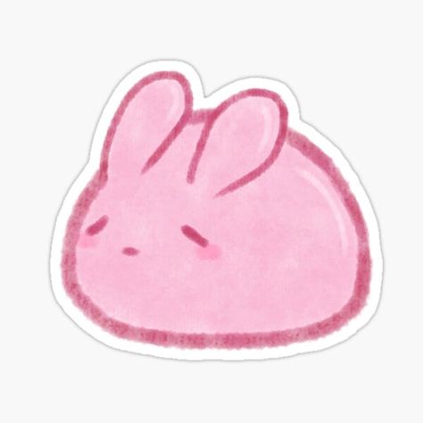 Cute Stickers Printable Kawaii, Fat Bunny, Bunny Icon, Sticker Inspiration, Bunny Stickers, Rabbit Sticker, Homemade Stickers, Memory Journal, Kawaii Bunny