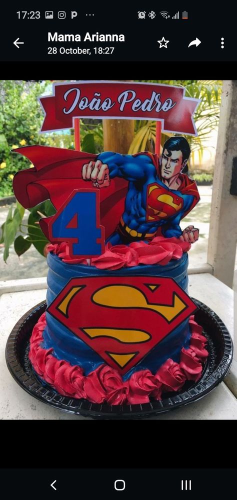 Superman Cake Ideas, Superman Birthday Cake, Superman Cake, Superman Party, Superman Cakes, Superman Birthday, 28th October, Super Man, 4th Birthday