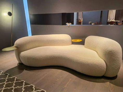 Small Curved Sofa, Modern Sofa Chair, Simple Couch, Curved Couch, Floor Lounge, Small Apartment Sofa, Luxury Sofa Living Room, Contemporary Living Room Design, Sofa Chairs