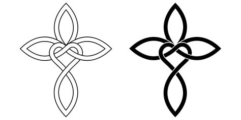 Sign of infinite love for God, heart with infinity symbol and cross, vector tattoo logo love and faith in God, calligraphic cross Infinite Tattoo, Vector Tattoo, Infinity Cross, Love For God, Love And Faith, Cross Vector, Disney Characters Wallpaper, Cross Symbol, Church Stage Design