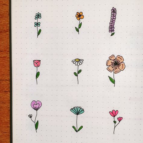 Flower doodles inspo inspiration bujo bullet journal art simple easy quick Easy Flower Border Drawing, Easy Ways To Draw Flowers, Paint Pen Flowers Easy, Flower Vine Drawing Simple, Ways To Draw Flowers, Coloring Flowers With Markers, Color Markers Art, Bullet Journal Flower Doodles, Drawing Borders