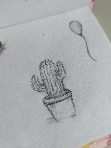 Cactus sketch Cacti Drawing, Cactus Sketch, Plant Sketches, Drawing Scenery, Cactus Drawing, Drawings Simple, Diy Stuff, Art Drawings Simple, Cactus Plants