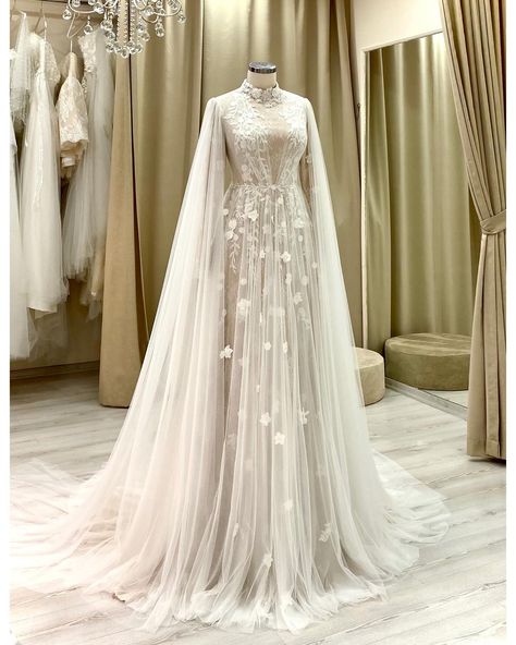 High Neck Tulle Wedding Dresses for Arabic Women 2025 Long Sleeve Pleated Lace Appliques A Line Bridal Dresses Gowns - AliExpress 320 Turkish Wedding Dress, Wedding Dress Hijab, Muslim Wedding Gown, Arabic Wedding Dresses, Bridge Dress, Nikah Outfit, Muslimah Wedding Dress, Muslimah Wedding, Bride Dress Simple