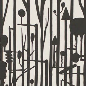 In celebration of National Design Month, October’s Object of The Week posts honor past National Design Award winners. This post was originally published on July 9, 2017. This wallpaper by Geoff McFetridge somewhat resembles a circuit board with its minimal rendering of visual elements, but the title, “Lines Forrest,” clearly sets the record straight that this is a forest, though not necessarily one containing trees. The design is composed of strong verticals along with a variety of geometric ... Geoff Mcfetridge, Forest Drawing, Cooper Hewitt, American Icons, Forest Wallpaper, Straight Lines, Monoprint, Abstract Nature, Simple Colors