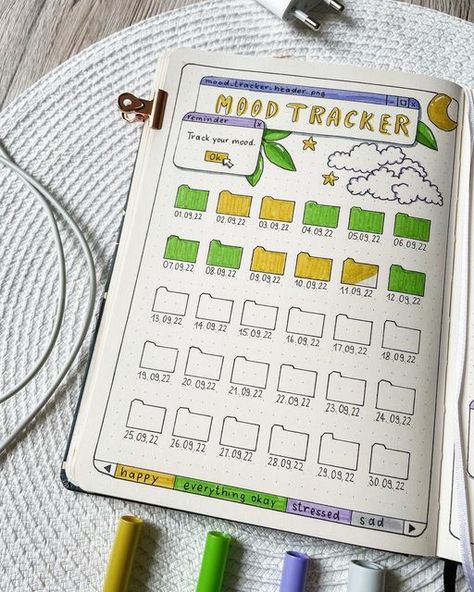 Mood Tracker Key Ideas, Mood Tracker Key, Bullet Journal Topics, Mood Tracker September Bullet Journal Ideas, August Bullet Journal Mood Tracker, Computer Theme, Bullet Journal September, April Mood Tracker Bullet Journal, Journal Topics