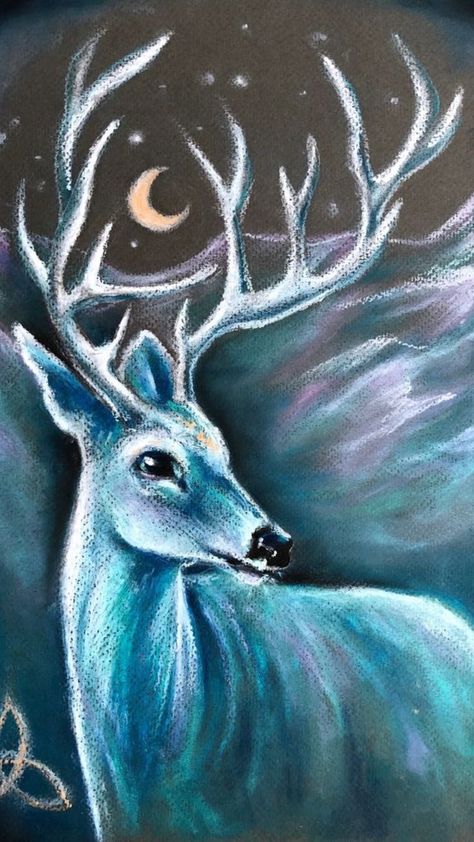 Katrina Koltes Art, Winter Art Projects, Christmas Paintings On Canvas, Picasso Art, Landscape Art Painting, Winter Animals, White Stag, Winter Art, Arte Animal