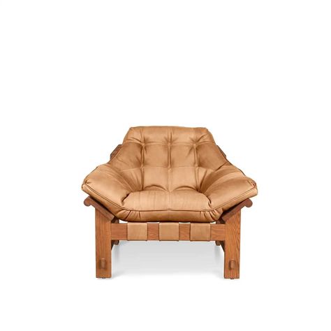 Tan Leather and Oak Ojai Lounge Chair by Lawson-Fenning For Sale at 1stDibs | lawson fenning ojai chair, ojai chair lawson fenning Lawson Fenning, Teak Lounge Chair, Rattan Lounge Chair, Statement Furniture, Furniture Design Wooden, Tufted Leather, Lounge Chair Design, Brasov, Modern Bench