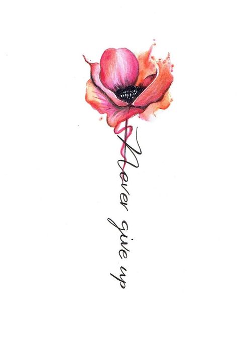 Tattoo For Women Spine, Tiny Flower Tattoo, Spine Tattoo Quotes, Tattoo Colour, Flor Tattoo, Colour Tattoo For Women, Colour Tattoo, Mommy Tattoos, Poppies Tattoo