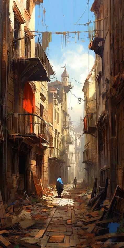 Prompt: old city street, in the style of raphael lacoste, fantastical street, rhads, pencilsteampunk, depictions of urban life, wandering eye, serge marshennikov, neo-victorian --ar 1:2 #ai #midjourneyart #city #fantastics #steampunk Urban Fantasy Art Cityscapes, Fantasy Urban City, Cattlepunk City, Urban Fantasy Aesthetic City, Steampunk Aesthetic City, Steampunk City Art, Fantasy City Street, Urban Fantasy City, Run Down City