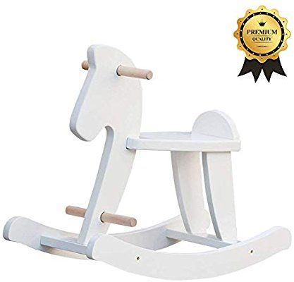 Labebe Child Rocking Horse, Wooden Rocking Horse Toy, White Rocking Horse for Kid 1-3 Years, Vintage Rocking Horse Set/Kid Rocking Horse Chair/Outdoor Rocking Horse/Rocker/Animal Ride/Rocking Toy: Amazon.ca: Toys & Games Kids Rocking Horse, Baby Rocking Horse, Wood Rocking Horse, Boho Rainbow Nursery, Rocking Horse Toy, Custom Nursery Art, Rocking Toy, Riding Clothes, Wooden Rocking Horse