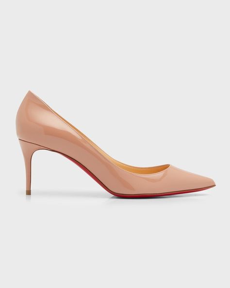 Kate 70mm Patent Red Sole Pumps Loubiton Heels, Christian Louboutin Shoes For Women, Beautiful Wardrobe, Louboutin Kate, Feminine Shoes, Christian Louboutin Kate, Christian Louboutin Boots, Christian Louboutin So Kate, Shoes Ideas