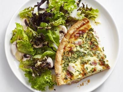 Ham and Gruyere Quiche Recipe | Food Network Kitchen | Food Network Ham And Gruyere, Gruyere Quiche, Basic Quiche Recipe, Best Quiche Recipes, Delicious Quiche, Quiche Recipe, Food Network Magazine, Smoked Ham, Ham Recipes