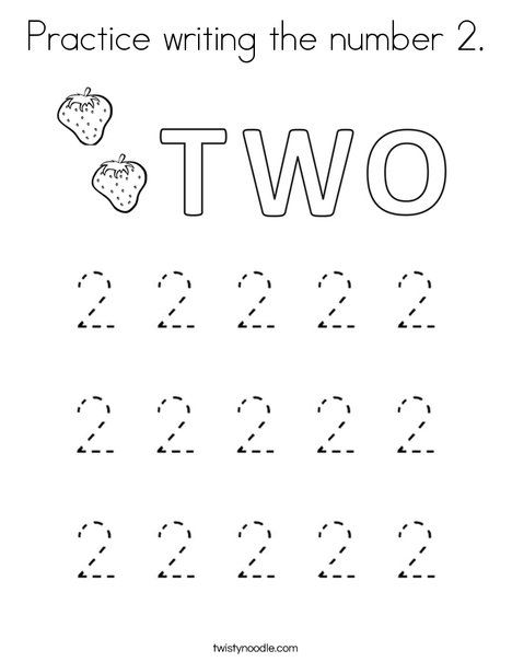 Practice writing the number 2 Coloring Page - Twisty Noodle Number 2 Writing Practice, Number 2 Worksheets Preschool, Number 2 Coloring Page, Number 2 Worksheet, Writing Practice Preschool, Prewriting Worksheets, Preschool Weekly Lesson Plans, 25 Number, Letter A Coloring Pages