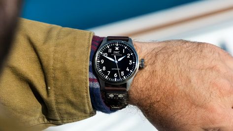 A Week On The Wrist: The 43mm IWC Big Pilot Automatic - HODINKEE Iwc Big Pilot 43, Flieger Watch, Iwc Big Pilot, Iwc Watches Pilot, Luftwaffe Pilot, Iwc Pilot, Divers Watch, Pilot Watch, Small Case