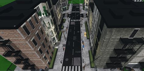 Town Layouts For Bloxburg, New York Apartments Exterior, Bloxburg Cities Layout, City Layouts For Bloxburg, Bloxburg Towns Large Plot, New York City Bloxburg Build, Bloxburg Nyc Layout Large Plot, Bloxburg New York Decal Codes, New York Town Bloxburg