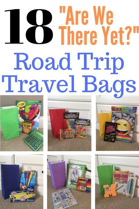 Plan ahead for your upcoming family road trip by making these awesome activity bags.  Just when they start to get bored, surprise your kids with a fun new activity and treat.  Inexpensive and essential "Are We There Yet?" bags!  #familyroadtrip, #roadtripwithkids, #roadtripideas, #DIYfamilytravel, #travelwithkids, #familytravel Road Trip Goodie Bags, Road Trip Bag, Kids Travel Activities, Bags To Make, Road Trip Travel, Activity Bags, Goodie Bags For Kids, Are We There Yet, Road Trip Activities