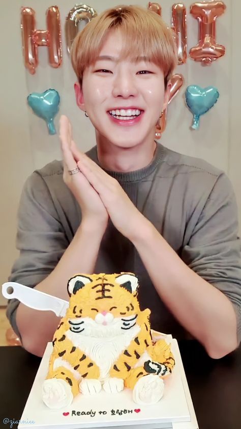 Hoshi Birthday, Hoshi Tiger, Seventeen Vlive, Seventeen Hoshi, Cute Tigers, Hoshi Seventeen, Birthday Name, Kpop Idols, Seventeen