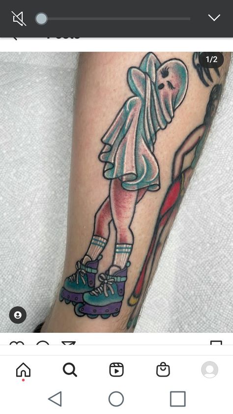 Line Tattoo Ideas, Petit Tattoo, Sharpie Tattoos, O Tattoo, Ghost Tattoo, Spooky Tattoos, Pin Up Tattoos, Tattoo Style Drawings, Horror Tattoo