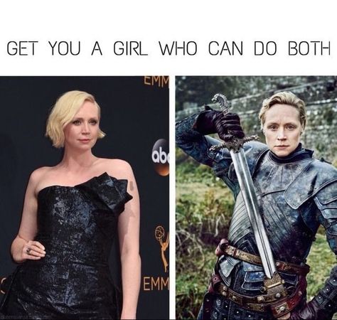 Brienne of Tarth Gwendolyn Christie Game Of Thrones, Gwendolyn Christie, Jaime And Brienne, Brienne Of Tarth, Gwendoline Christie, Game Of Thrones 3, Game Of Thrones Funny, Got Memes, Gra O Tron