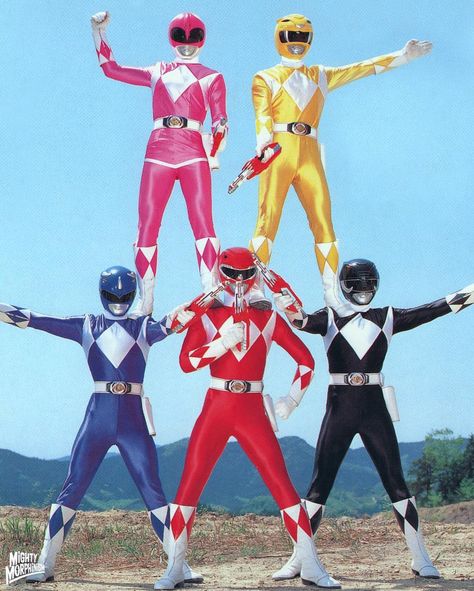 Power Rangers Powerrangers Gang, Anime Power Rangers, Power Rangers Group Photo, Power Rangers 90s, Power Rangers Wallpaper, Halloween Costume Ideas For Groups, Costume Ideas For Groups, Tokusatsu Art, Power Rangers 1995