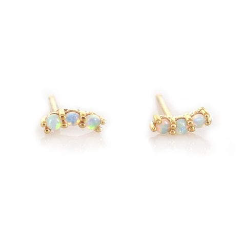 Jewelry Expensive, Simplistic Jewelry, Iridescent Color, Zsa Zsa, Rainbow Opal, Opal Earrings Stud, Opal Studs, Opal Earrings, Delicate Rings