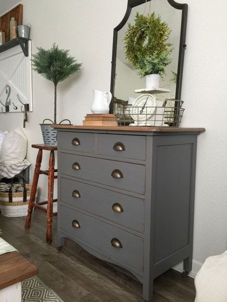 Wood Bedroom Furniture Sets, Grey Painted Furniture, Grey Bedroom Furniture, Grey Wood Floors, Grey Dresser, Painted Bedroom Furniture, Painting Wood Furniture, Wood Bedroom Furniture, Grey Furniture