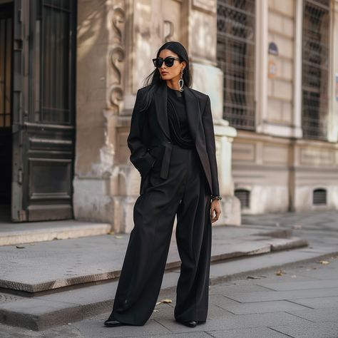 oversized-black-blazer-outfit Oversized Outfit Hijab, Oversized Black Blazer Outfit, Oversized Black Blazer, Oversized Blazer Outfit, Inspi Outfit, Black Blazer Outfit, Oversize Outfit, Outfit Oversize, Blazer Outfit