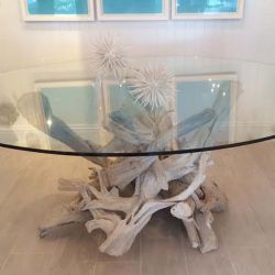 Hampton Driftwood Dining Table Base for 40" Round Driftwood Dining Table, Organic Coffee Table, Branch Furniture, Driftwood Coffee Table, Natural Wood Decor, Driftwood Furniture, Glass Dining Room Table, Driftwood Table, Glass Round Dining Table