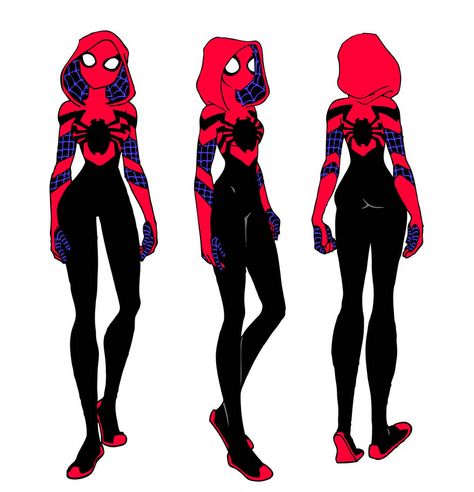 Gwen Verse, Scarlet Marvel, Spiderman Oc Art, Spiderman Oc, Spiderman Girl, Spiderman Characters, Spiderman Suits, Scarlet Spider, Image Spiderman