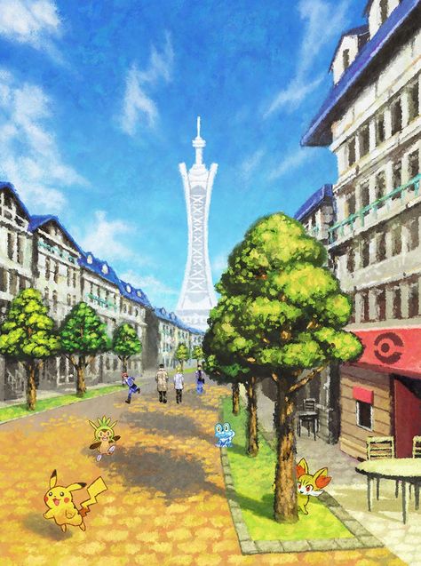 Lumiose City Street Pokemon Lumiose City, Lumiose City, Minecraft Pokemon, Kalos Region, Pokémon Fanart, Pokemon Kalos, Pokemon X And Y, Pokemon Photo, Pokemon Official