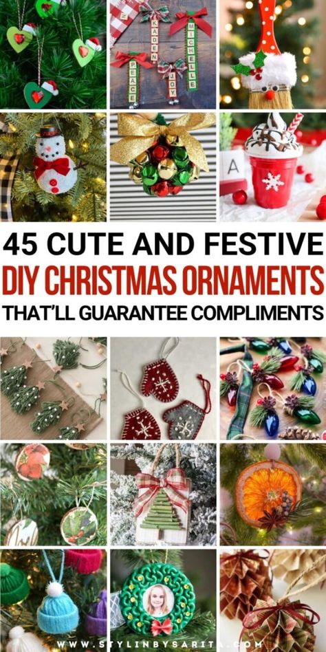 Easy Christmas Tree Ornaments To Make, Dt Christmas Ornaments, Friendship Bulb Ornaments Diy, Making Your Own Christmas Ornaments, Easy Personalized Ornaments, Christmas Ornaments To Make Great Gifts, Ornaments Diy Gift Ideas, Diy Name Christmas Ornaments, Simple Ornaments To Make