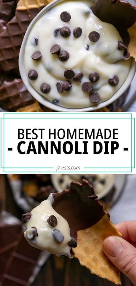 Easy Cannoli Dip, Cannoli Dip Recipe, Easy Cannoli, Homemade Cannoli, Millet Porridge, Cannoli Dip, Dessert Cravings, Cake Basket, Cannoli Recipe