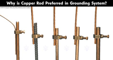 Why is Copper Rod Used as Ground Rod in Grounding / Earthing System? Grounding Rod, Copper Rod, Earthing Grounding, Electrical Code, Iron Steel, Electric Shock, Copper Material, Ham Radio, Electrical Equipment